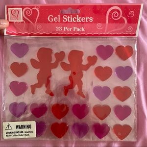 Valentines/Hearts/Cupid Gel Stickers